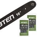 8TEN inch .375 16 09 160SDEA074 250 Bar Chainsaw for 2 Guide 017 180 170 MS Chains Stihl 010 91VXL055G 251 MK1002915 .050 and