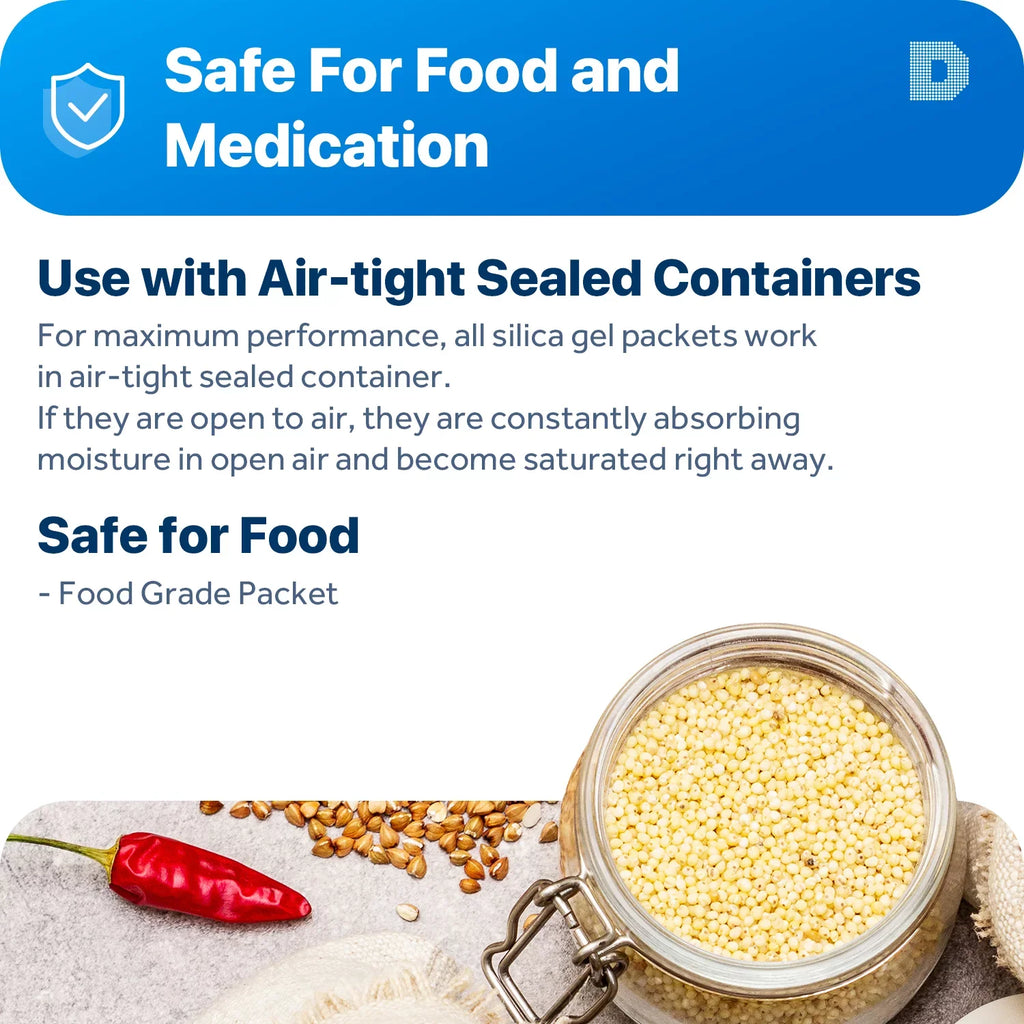 Silica "Dry Gram - Dehumidifiers Premium Gel Dry" Packs] & Fabric Packets [100 20 Rechargeable Desiccant