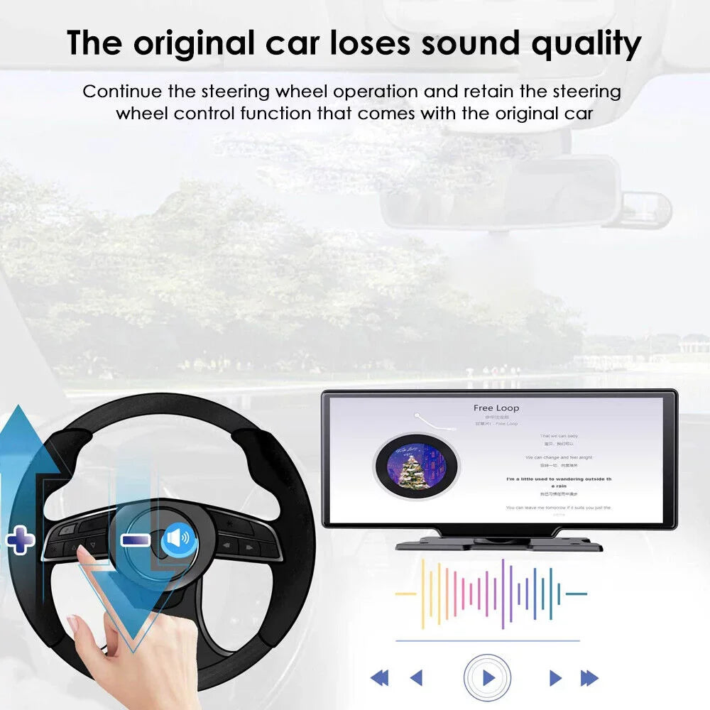 Channel ". Auto Android Wifi Kydely Dual Camera Dash Car Touch DVR 10.26'' Wireless Screen 2K