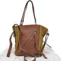2Way Chloé Brown Bag (Good) Suede Leather Gold Ladies Shoulder Chloe Pre-Owned Khaki