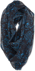 (Dog Infinity Artistic Scarf Black Laurel Burch Repeat Blue) Collection