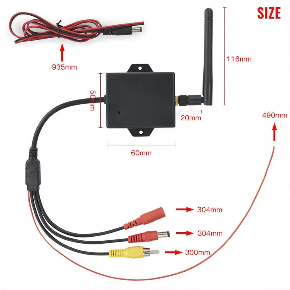 Ideal Easy Range Wifi Signal, Car Stable - Reversing AV View Transmitter for 50m Rear Camera to Camera Wireless Module -