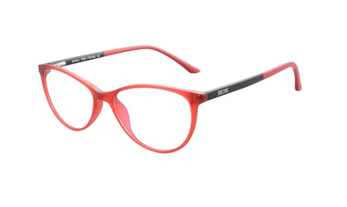 Small - Face - Light Blue Blocking 200 Myopia - - Degree Frame Nearsighted Farsighted Red Eyeglasses