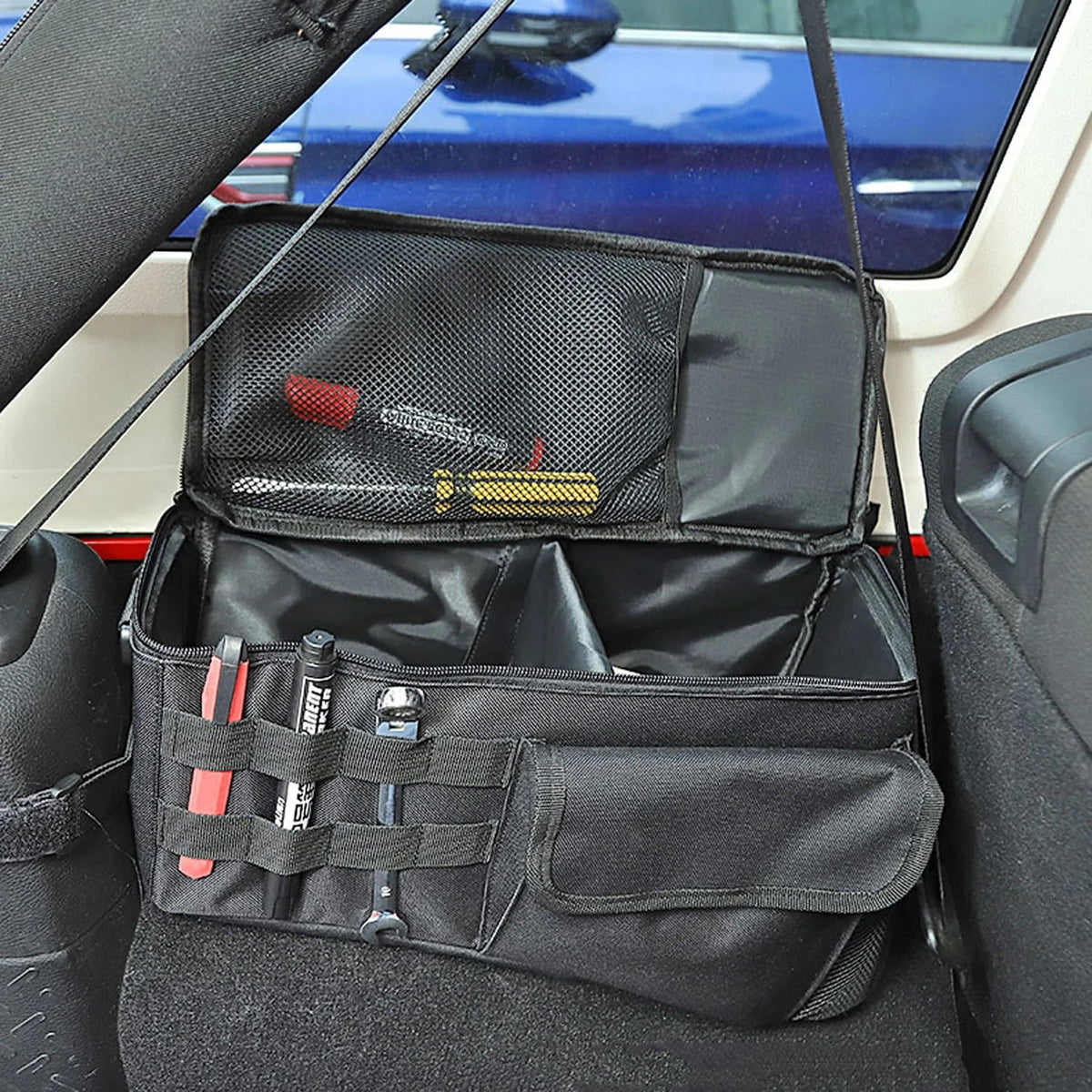 Bag for JL Accessories Jeep Interior Trunk Tool Tidying Doors Organizer 4 Pocket Rear 2018-2024 Stowing