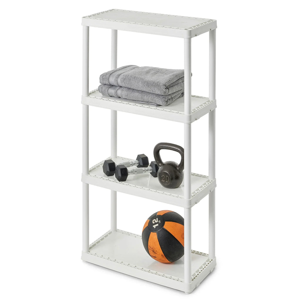 Shelf 4 Light Gracious Living Storage Unit, Duty (2 White Pack) Height Set