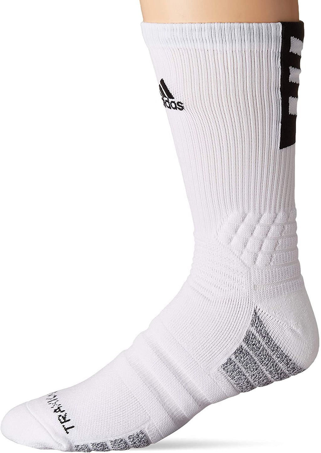 Creator Unisex-Adult 365 Socks Crew Basketball X-Large (1-Pair) adidas White/Black