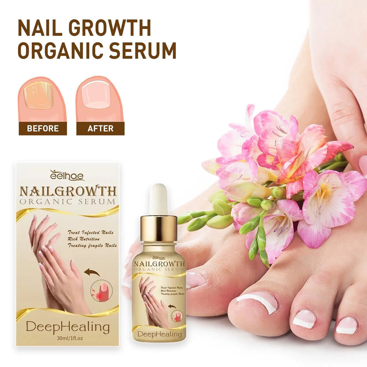 DeepHealing Serum 30ml Growth Organic 2pcs Nail