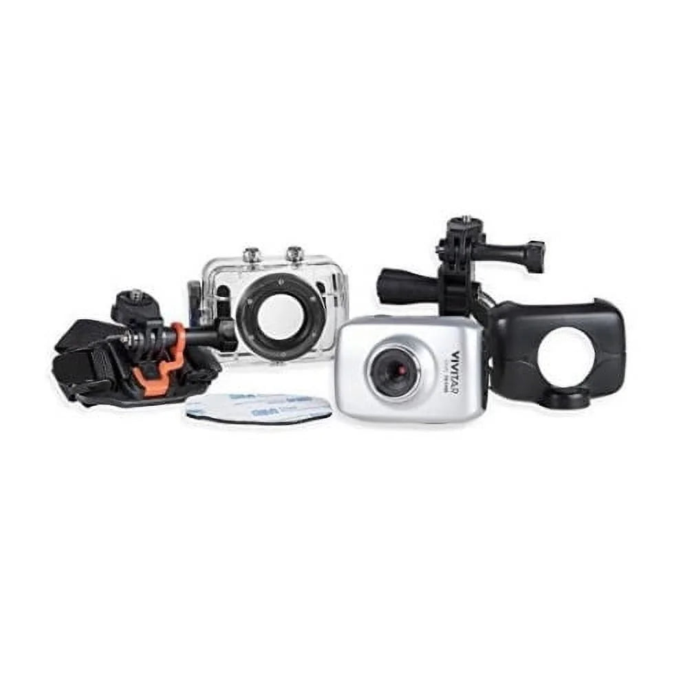 Waterproof DVR781HD and Vivitar Cam with Kit Action 50-In-1 Camera Case Action