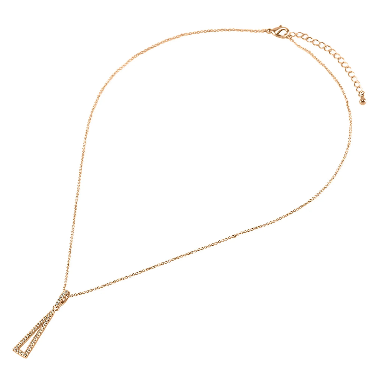 Rose Zirconia Inc Cubic Teens Women, Boutique Triangle Blue Drop for Necklace Gold Pendant Box Plated