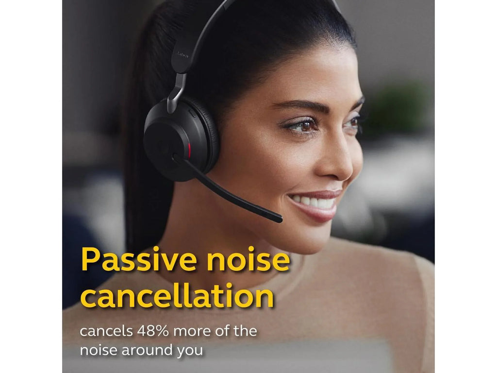 Stand Wireless Jabra Mono Headphones Music 65 - Evolve2 Charging with USB-C MS / Headset Black