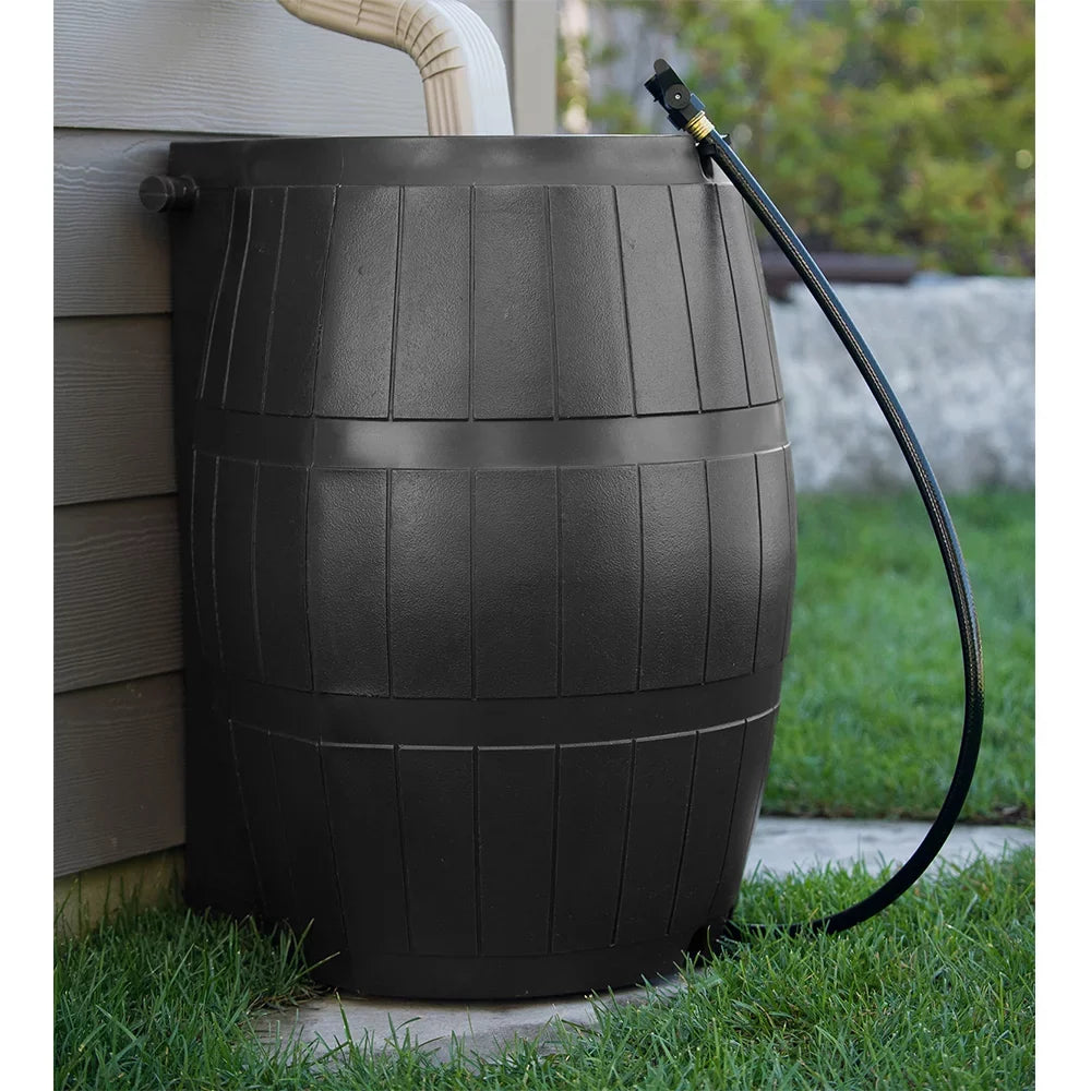 Black Free Home BPA Pack) Water 50-Gallon (2 Rain Outdoor FCMP Barrel,