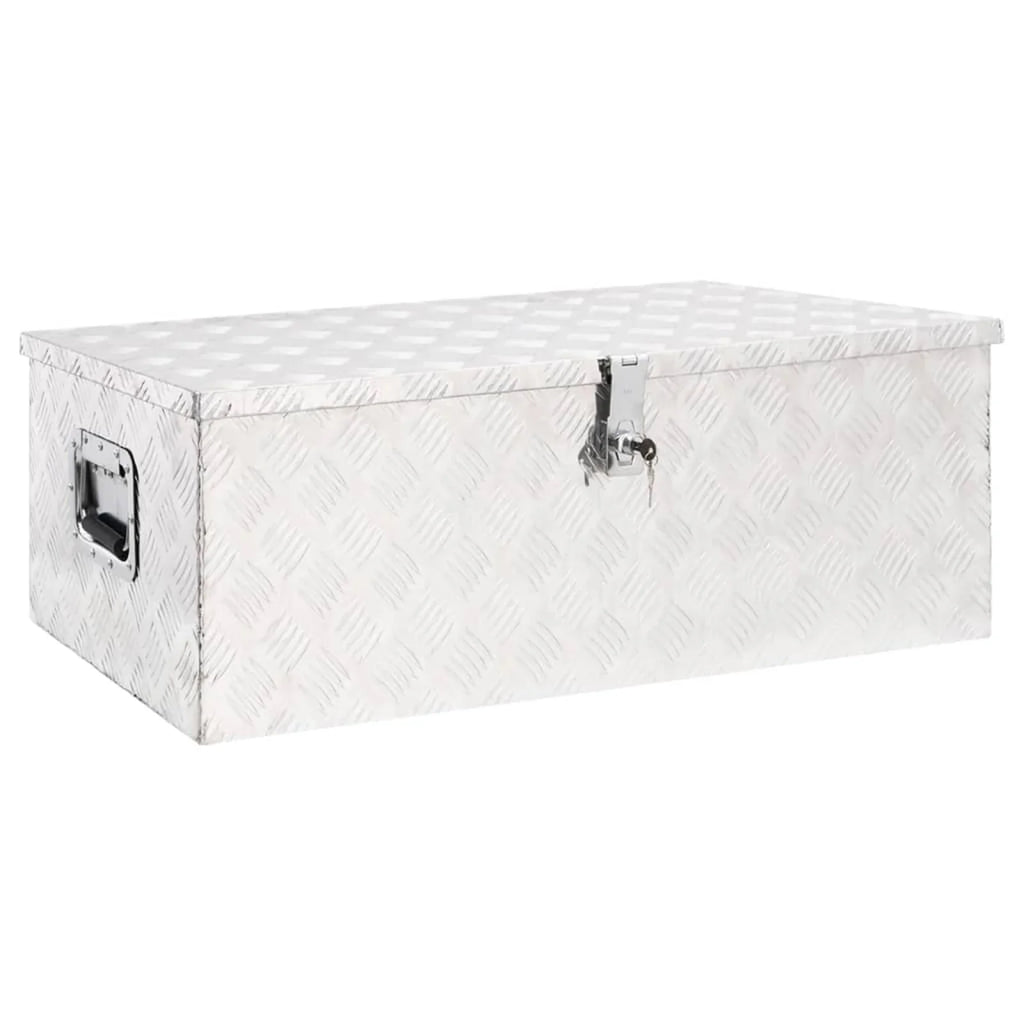 Garage, Anself x Inches Case Silver Box Box x x for Trip x H) Organizer 13.2 W Underbody Vehicle, Toolbox 18.5 Truck Storage Trailer Camping Tool (L Aluminum Lockable 35.4
