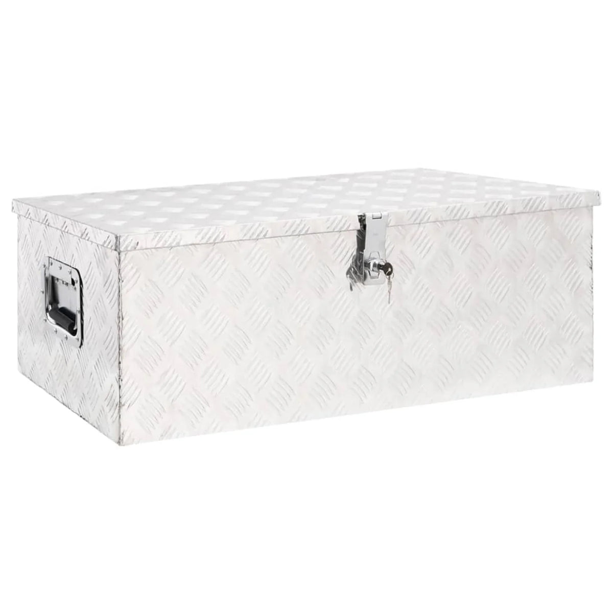 Garage, Anself x Inches Case Silver Box Box x x for Trip x H) Organizer 13.2 W Underbody Vehicle, Toolbox 18.5 Truck Storage Trailer Camping Tool (L Aluminum Lockable 35.4