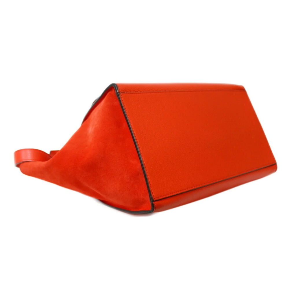 Handbag Pre-Owned (Fair) Leather Trapeze Orange Celine Women's CELINE