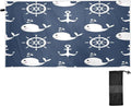 Swimming Lightweight Absorbent - Towel Holiday Camping Towels Dry Bestwell - Towel Oversized （429） Compact Retro Whale Quick Super Beach for Cartoon Anchor Travel
