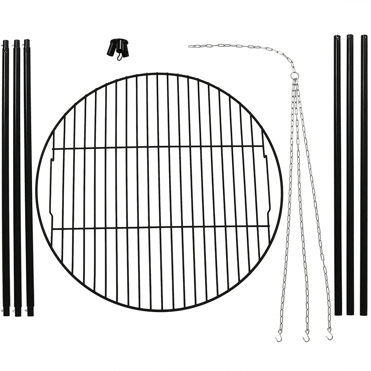 Tripod Cooking Diameter Grilling Sunnydaze - Set Grate 22" with