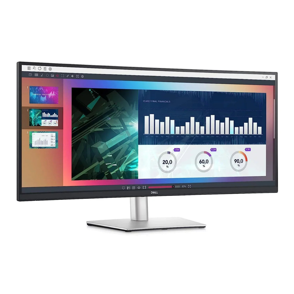 P3421W Dell Monitor 34-Inch Ultrawide (Certified WQHD USB-C Curved Refurbished)
