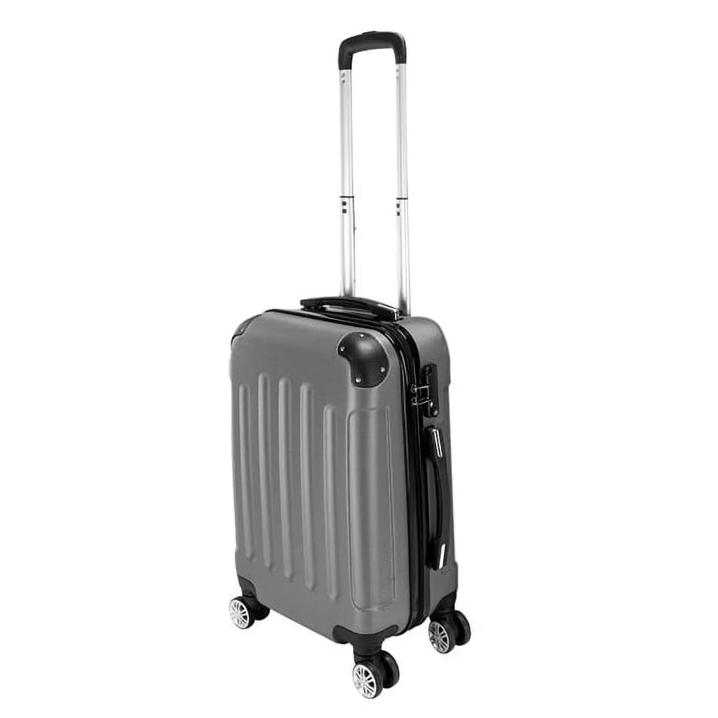 / Gray Travel Dark Case ABS Portable Lightweight 24" Trolley - Set Suitcase 28" / 3-in-1 20"