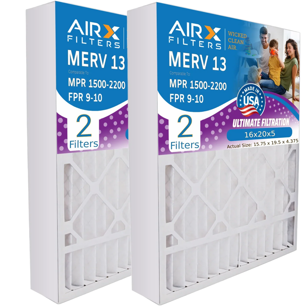 Filter 2 X0582 AIRX by MERV Filter to 16x20x5 FILTERS Compatible Comparable FPR Pack & Air MPR 13 Lennox 2200 1500 WICKED CLEAN AIR. 9 - with Air
