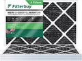 (4-Pack) Furnace MERV 12x30x1 with Filters 8 HVAC Filterbuy Odor Carbon Eliminator AC Pleated Activated Air
