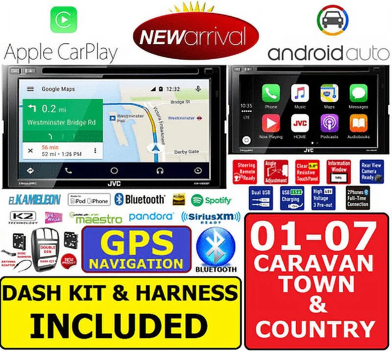 ANDROID APPLE NAVIGATION CARPLAY CARAVAN GPS AUTO 01-07 COUNTRY SYSTEM TOWN &