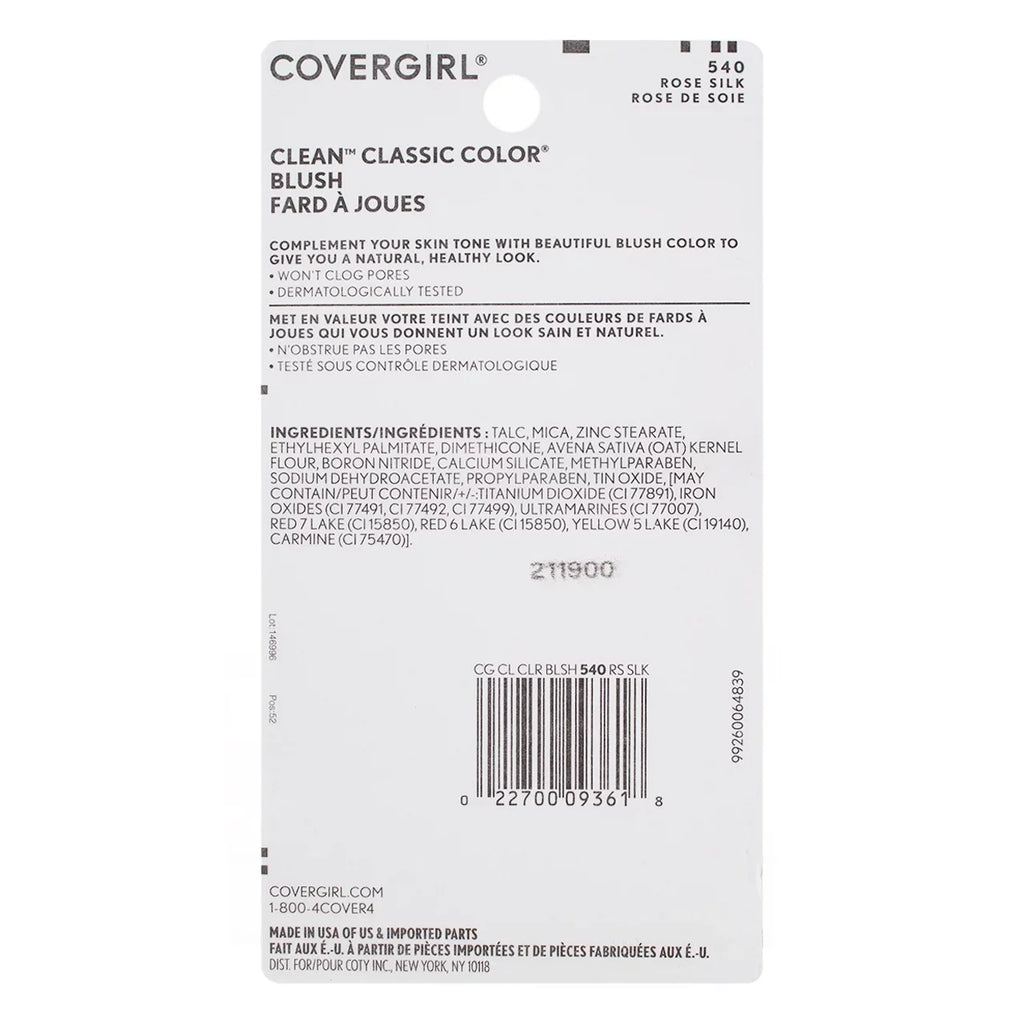 Blush, [540], 3) Silk CoverGirl 0.3 oz Rose (Pack Color of Classic