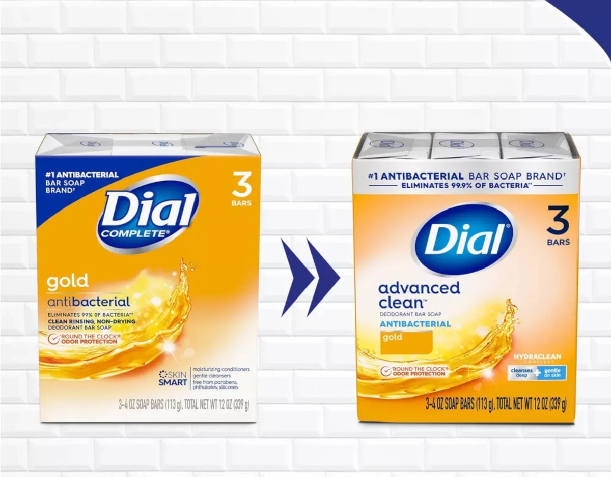 Dial Each 3 4oz Antibacterial Gold 3 Pack Deodorant Count Soap
