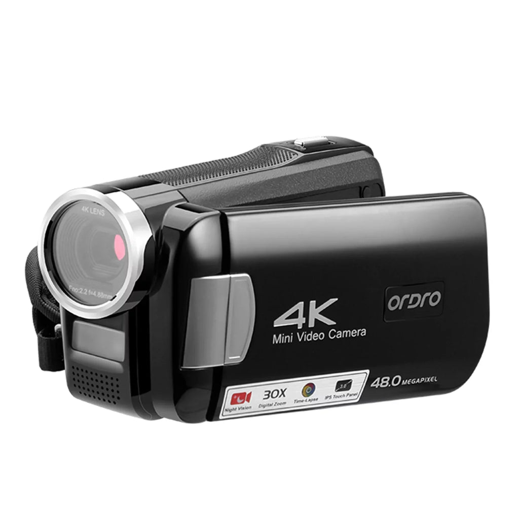 Night Video Recorder, Camcorder, Stunning Videos Photos AC2 Zoom, Vision 30X ORDRO Digital 4K - 48MP Capture Camera and