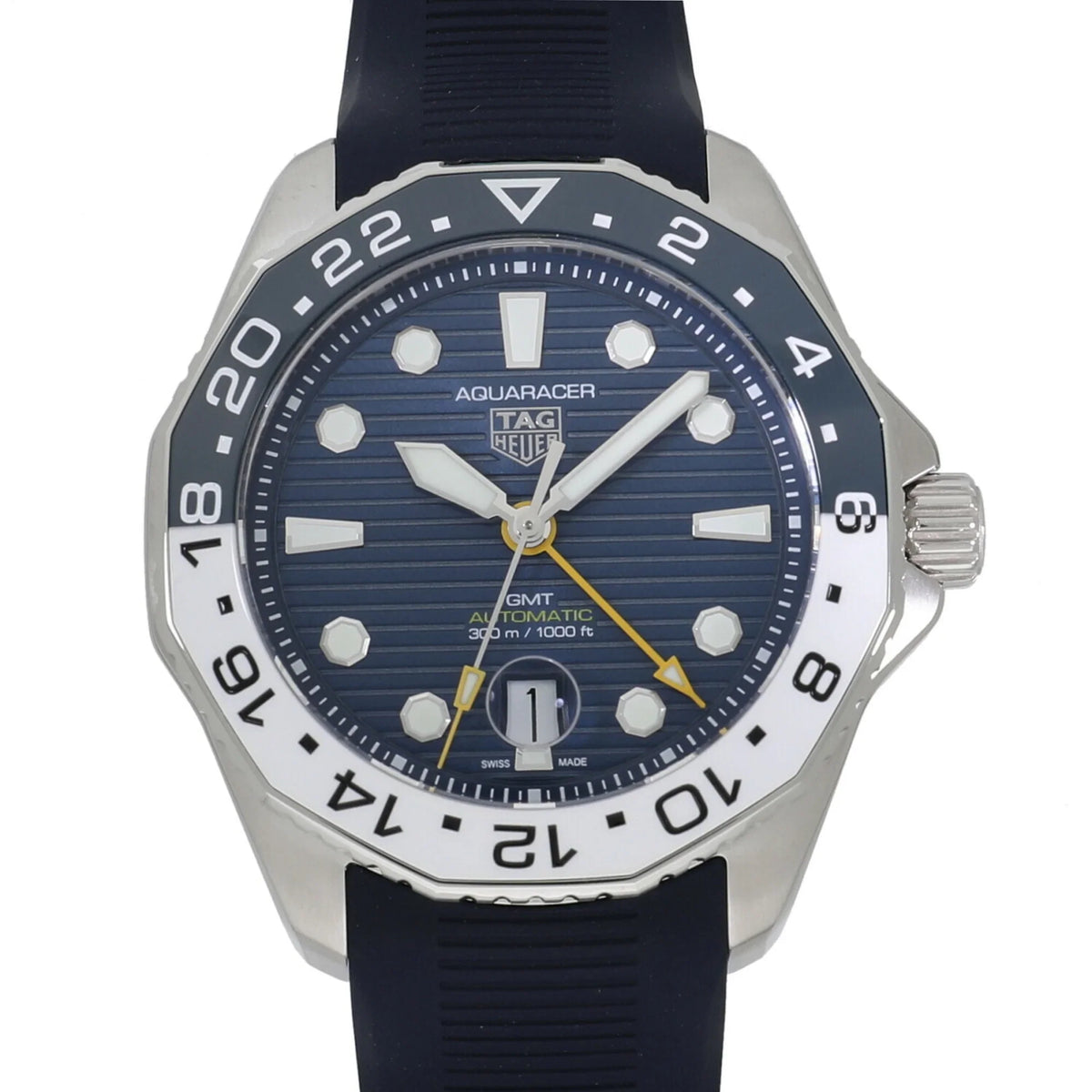 Men's Caliber Watch Tag Pre-Owned 7 Professional WBP2010.FT6198 Aquaracer GMT (New) 300 Heuer Blue