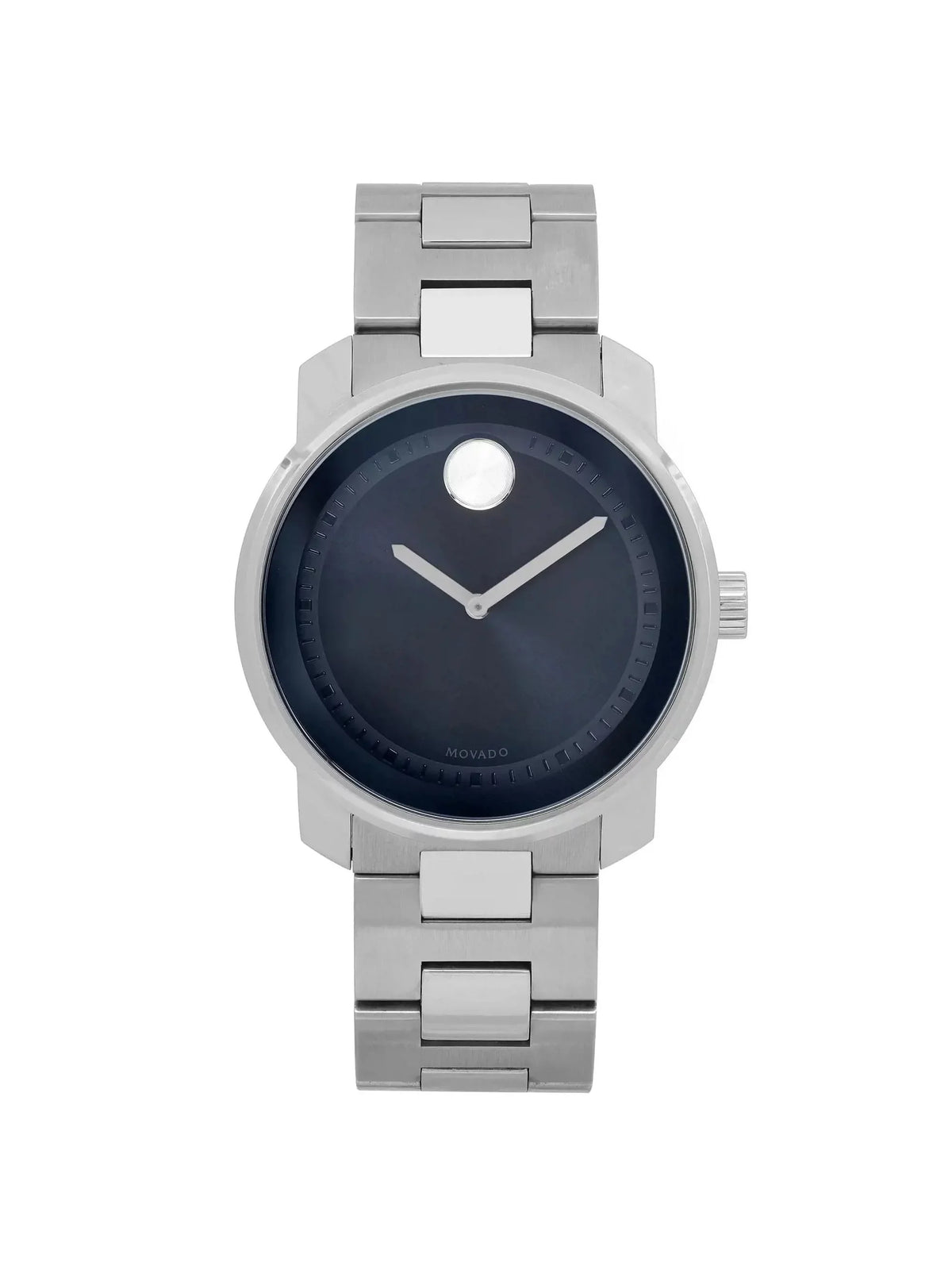 Blue Dark Quartz 3600423 Watch 42mm Dial Mens Movado Stainless Bold Steel