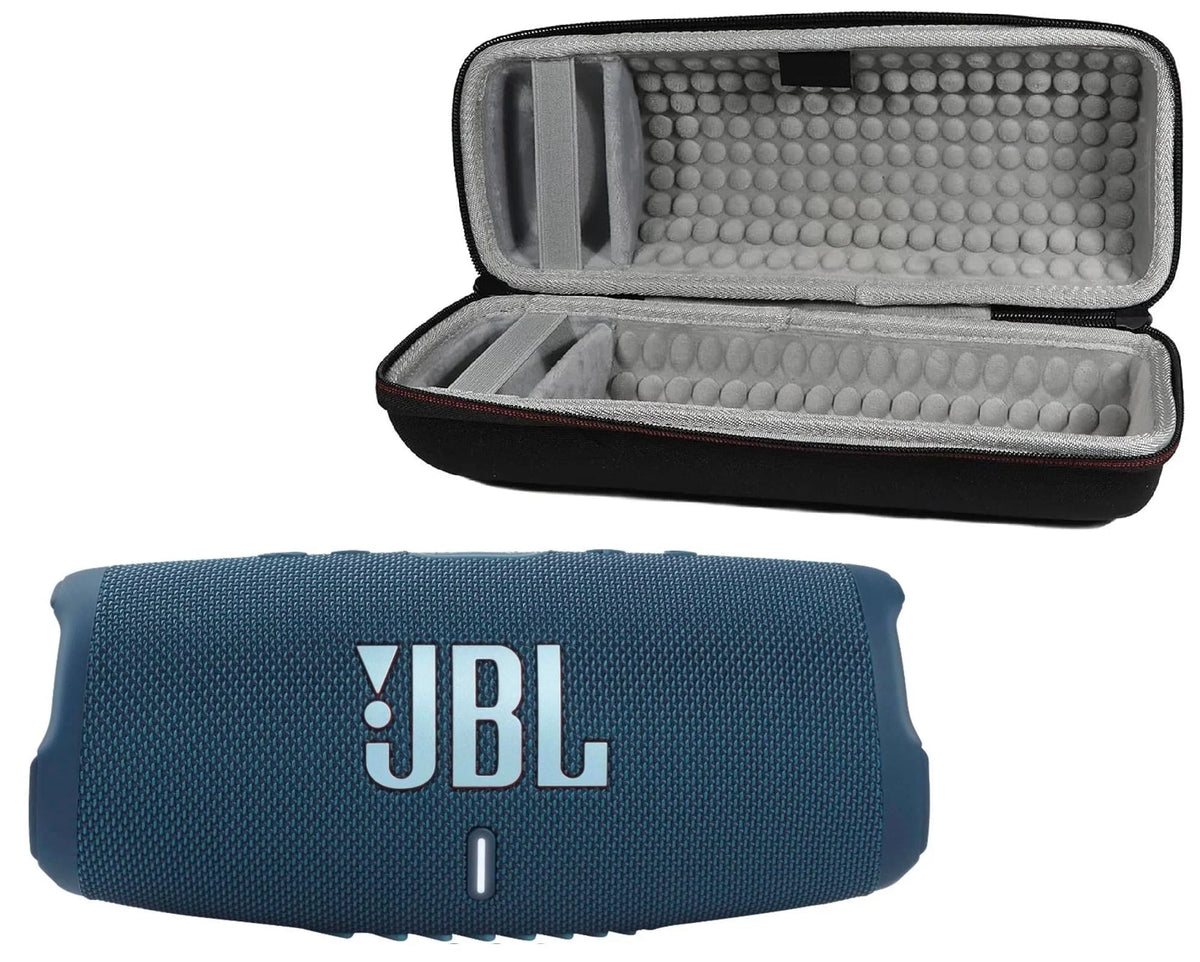 Bluetooth Bundle Protective (Blue) Waterproof IP67 Case Deluxe Charge Speaker, 5 JBL CCI with Hardshell