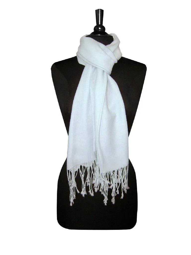 100% Color Womens BABY Solid Shawl Scarf Pashmina Wrap Wool Scarves Biagio BLUE