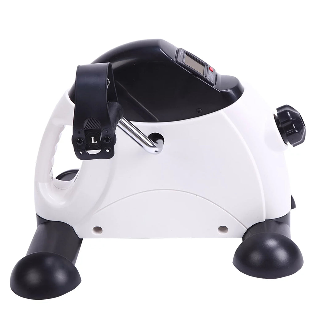 Portable Exercise Black Trainer Mini Bike & and White Use Feet Hands Home