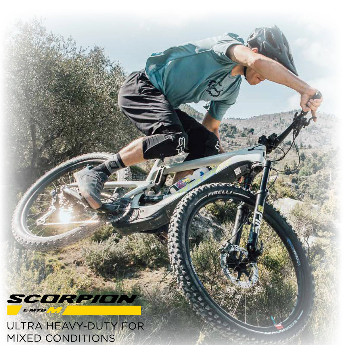 Terrain, Tire, Trail Mountain for Mixed Bike and E-MTB Versatile Ready Enduro 2.6 Tire SmarTUBE M Scorpion E-Mountain 23/32-622 Clincher 27.5 Bicycle Pirelli Use, MTB, x + Tubeless TLR E-Bike