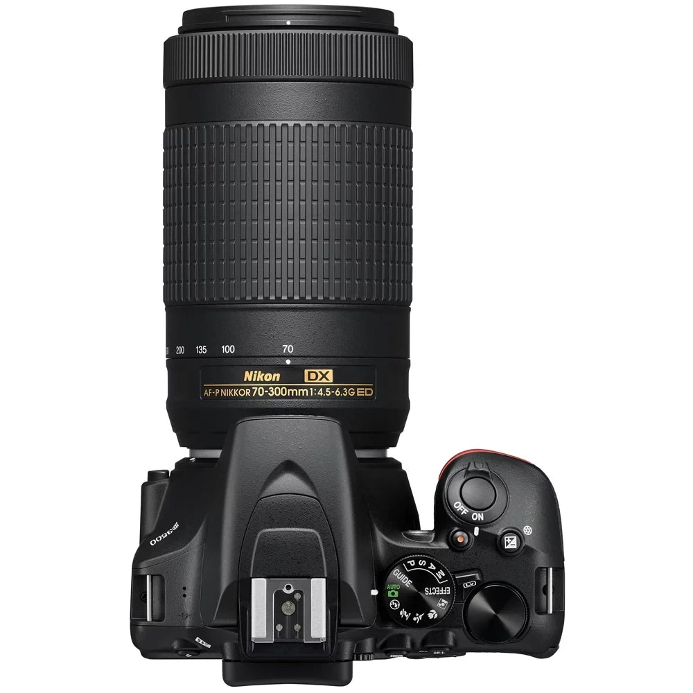 & NIKKOR DX-Format AF-P D3500 Lens with Kit Black f/3.5-5.6G ED, DX NIKKOR VR Nikon DSLR 70-300mm AF-P f/4.5-6.3G Two DX 18-55mm