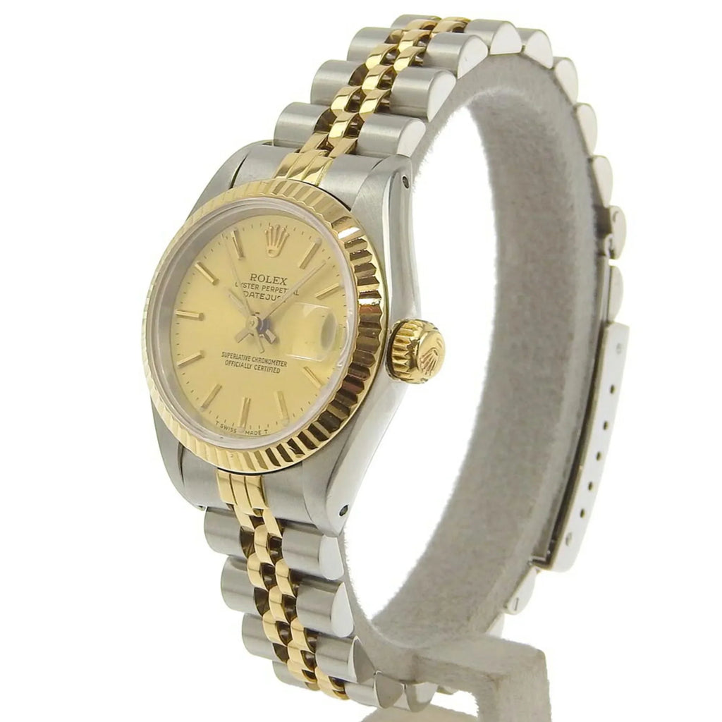 98 automatic series Rolex 79173 New) 54g 2023/09 combination gold dial Pre-Owned (Like Datejust champagne watch