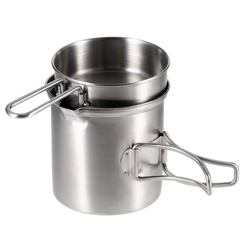 Combo Stove Portable Cooking Wood Burning Arealer Backpacking Set Fishing and Hiking Camping for Stove Pot