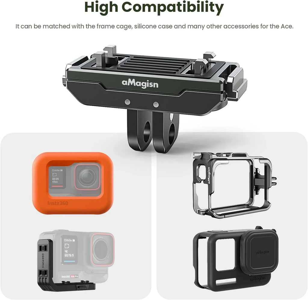 Pro and Pro Insta360 for Mount, Insta360 Prong Release Ace 1/4 Mount Thread Magnetic Ace GAEKOL / Snap-On Mount Quick 2 Ace Insta360