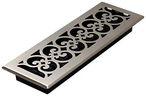 Finish Register, Floor 4x14, Grates Brushed Nickel SPH414-NKL Decor