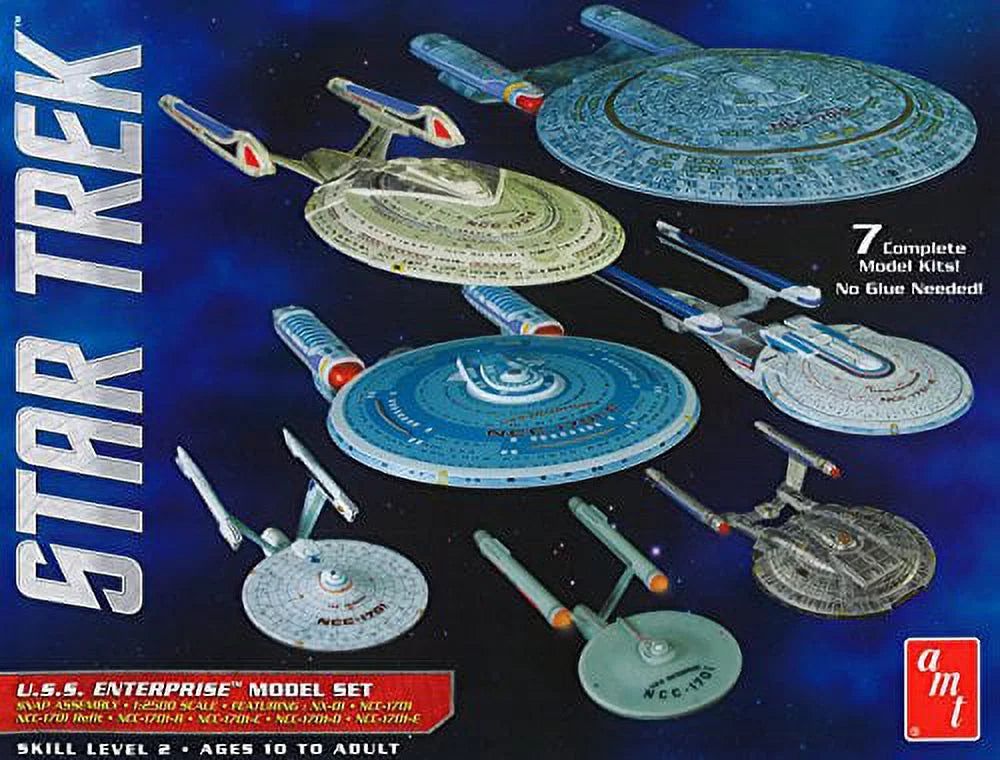 1/2500 Set AMT954 Enterprise Plastic Snap Star Space Trek Box USS Models AMT