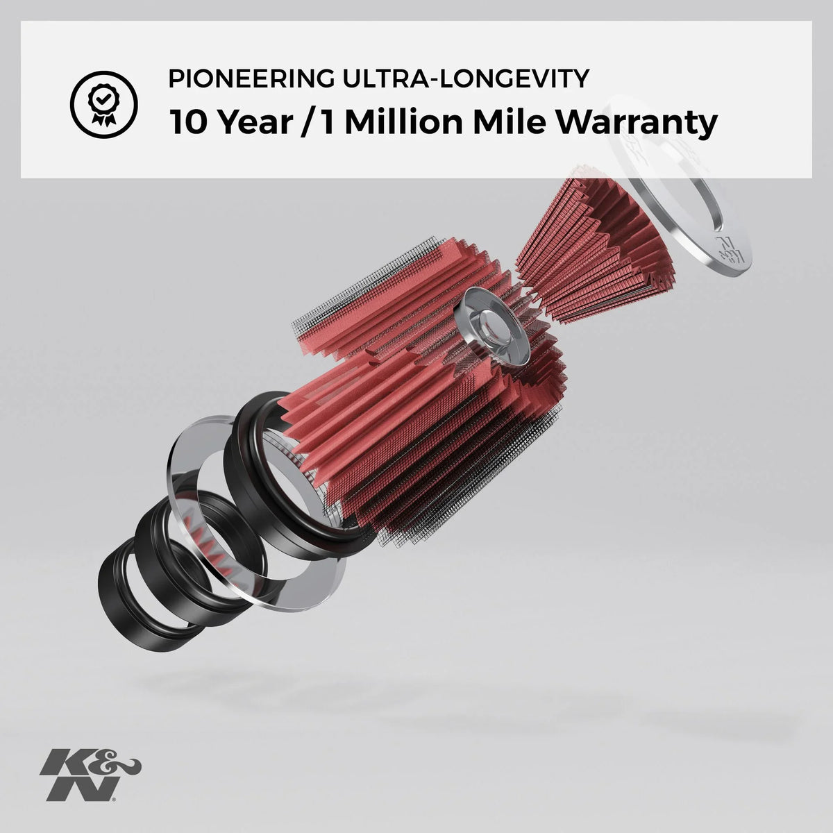 K&N Performance, Filter Filter: Premium, Round Tapered, Flange Engine Flange High RU-1041 Universal Filter: Clamp-On Washable, 7.5 Replacement 1 Shape: In, Air Height: Length: 6 In, Diameter: In,