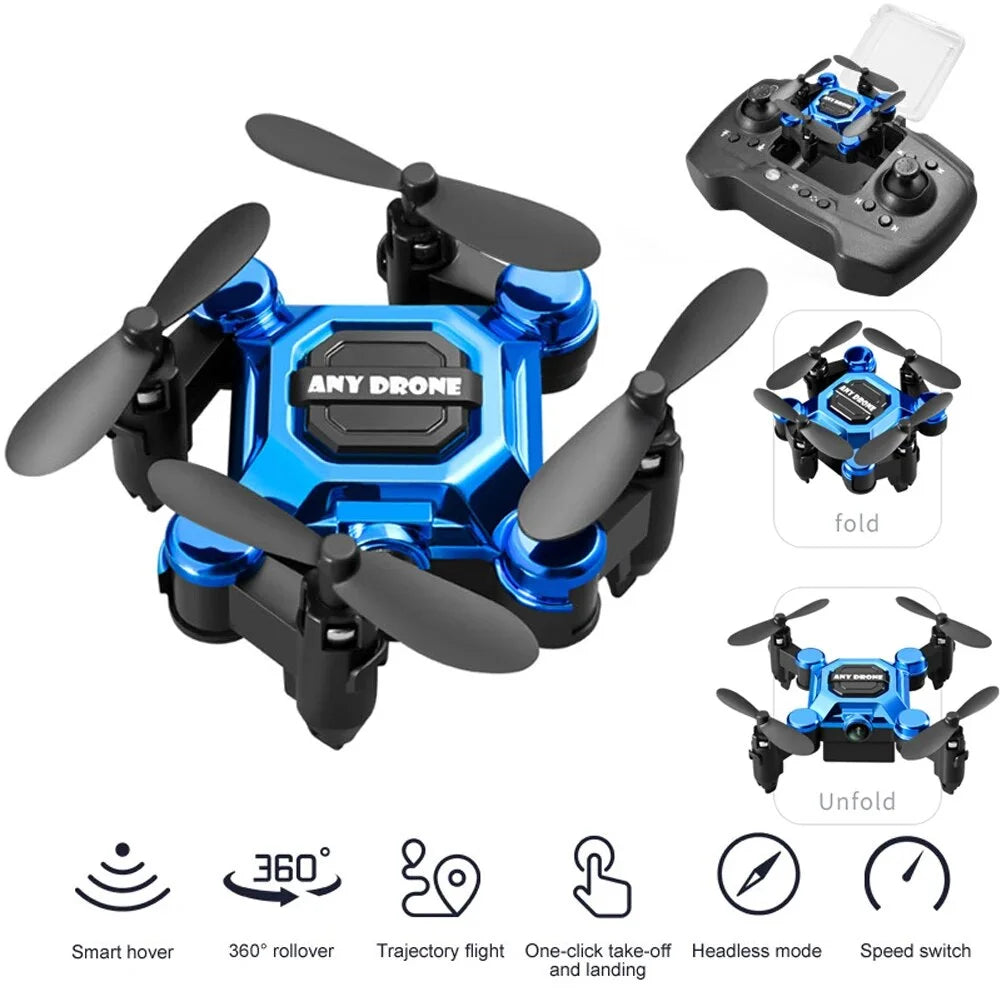 Beginners HD Drones RC RC Quadcopter 360° Hovering Gift for Land Toys One Foldable Aircraft for K04 Key Flip Kids, Mini Camera Suitable Headless Auto Drone