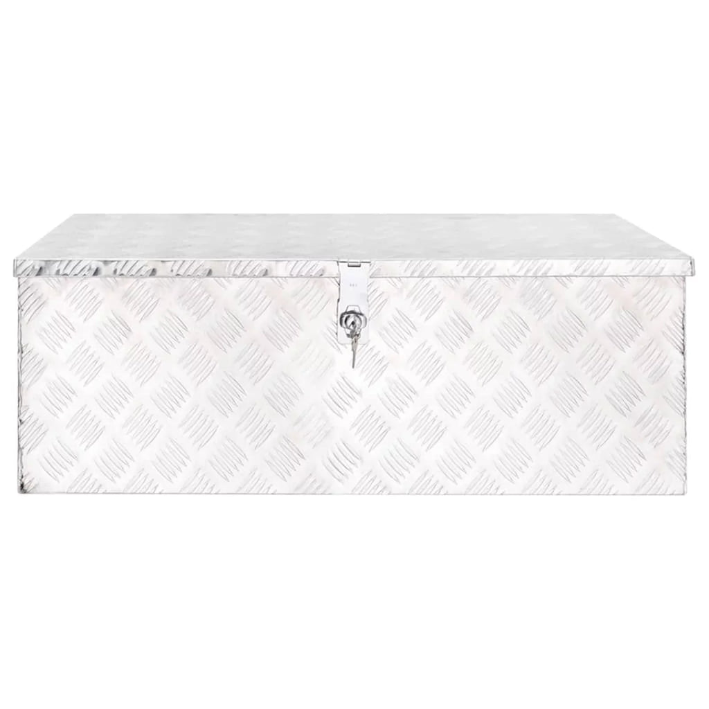 Garage, Anself x Inches Case Silver Box Box x x for Trip x H) Organizer 13.2 W Underbody Vehicle, Toolbox 18.5 Truck Storage Trailer Camping Tool (L Aluminum Lockable 35.4