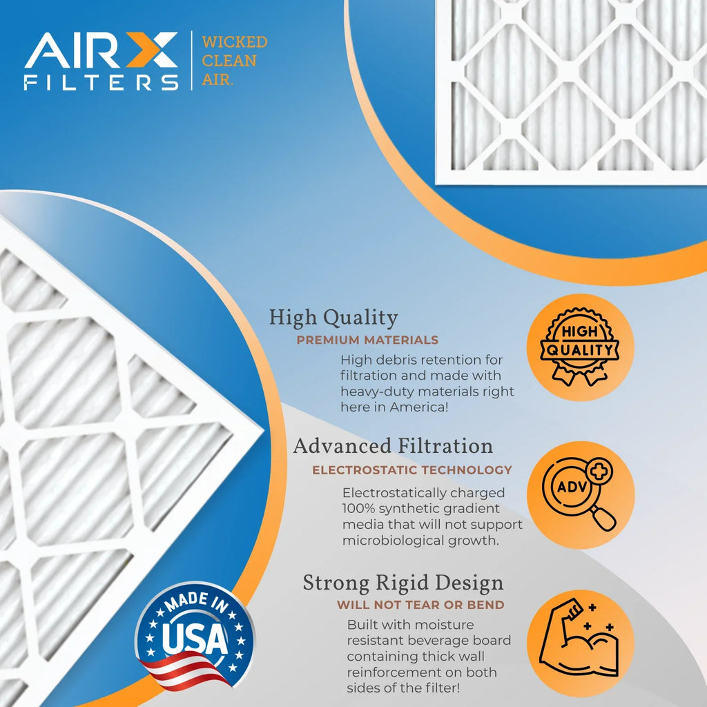 WICKED to Air Filters Comparable FILTERS 700 AC & 5 Conditioner AIRX 6 Air FPR CLEAN MERV AIR. USA HVAC Pack Filter Furnace Premium Filter 20x25x1 8 20x25x1 Made Electrostatic Pleated MPR by