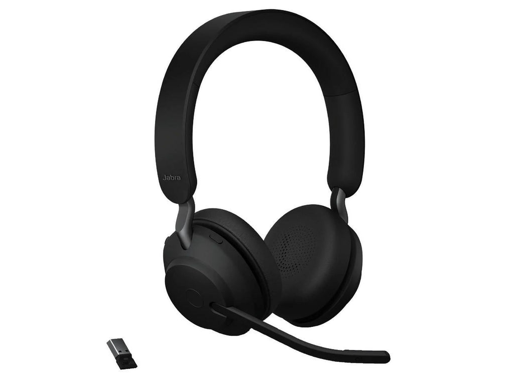 with / USB-A Wireless 65 Headphones Stand Music Stereo Evolve2 Black - Headset Charging UC Jabra