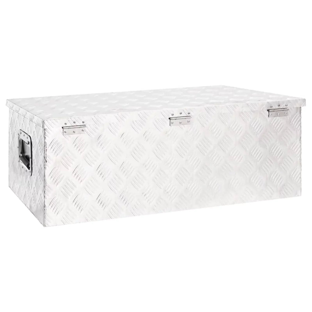 Garage, Anself x Inches Case Silver Box Box x x for Trip x H) Organizer 13.2 W Underbody Vehicle, Toolbox 18.5 Truck Storage Trailer Camping Tool (L Aluminum Lockable 35.4