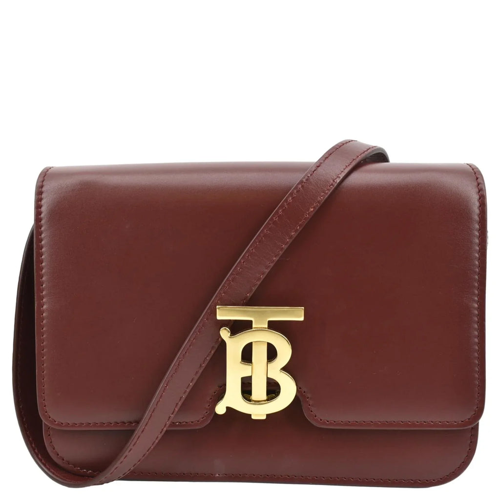 Bag Lola Shoulder Leather Tb BURBERRY Red Pre-owned