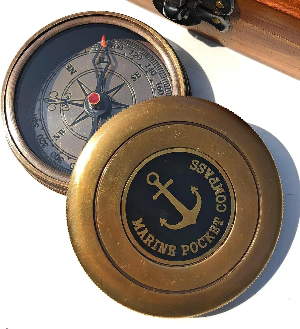 Gifts, Poet Engraved for Day Brass Boys Compass Box Baptism Gifts Famous Men, with Gifts Quotes, First Graduation for Wooden Gifts Confirmation