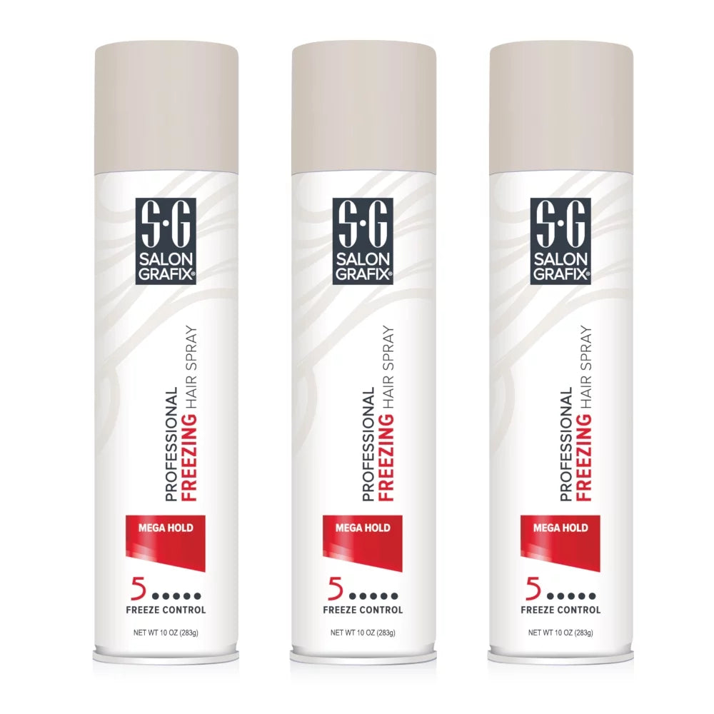 Grafix 10 Spray, Freezing Professional Ounces 3 Mega Pack Hold Each Hair Salon