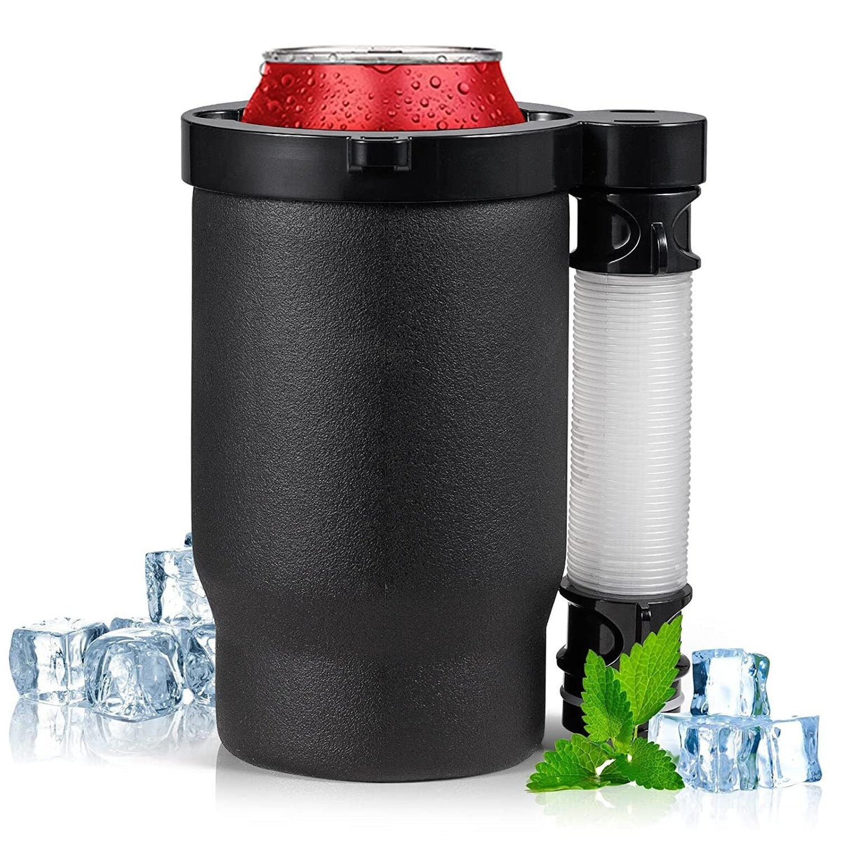 Party Funnel Bottle Detachable and Built Jahy2Tech for Portable Cup for Hose Cooler Can/Bottle Drinking Keychain,Hose Bottle Opener with Drink, Bottle Cup 2 Beverage Expandable Funnel(Black)